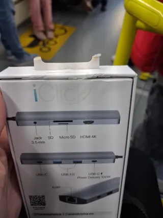 Cargador batería externa Hub USB-C 9 en 1 TNB.