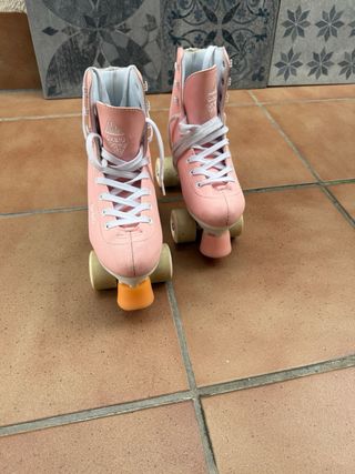 Patines Oxelo 4 Ruedas Rosas. Talla 38