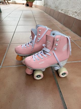 Patines Oxelo 4 Ruedas Rosas. Talla 38