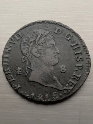 Fernando VII 8 maravedís 1815 Segovia