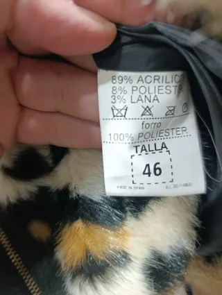 Abrigo pelo sintético DONAROSA Talla 46