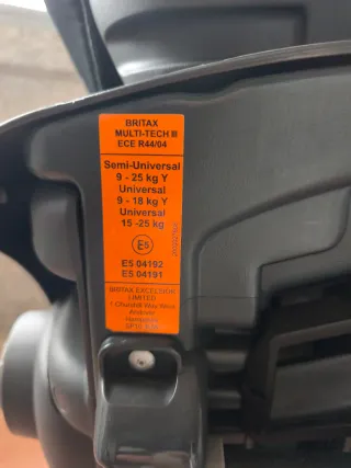 Silla Coche Britax Römer Multi-tech III
