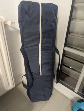 Cuna de viaje azul
