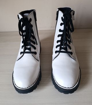 Botas blancas niña talla 37