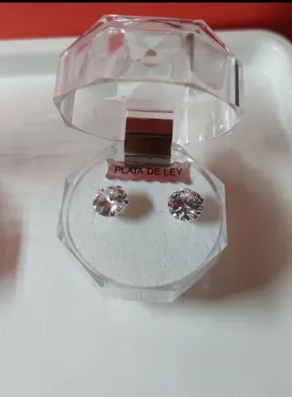 Pendientes de Plata de Ley de 8mm