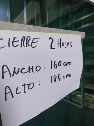 Cierre Balconera Aluminio Corredera 2 Hojas