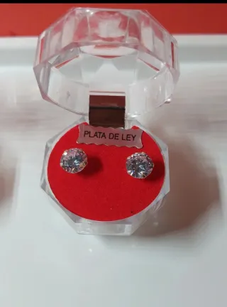 Pendientes de Plata de Ley de 8mm