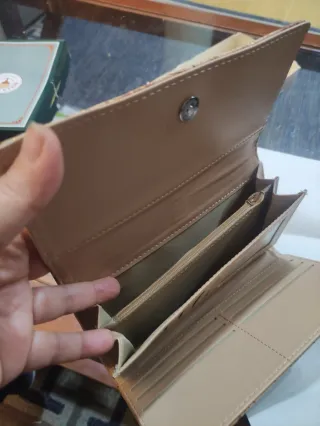 Cartera Corcho Natural Dorado