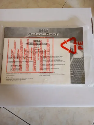 Manual y Garantía SEGA Mega CD II
