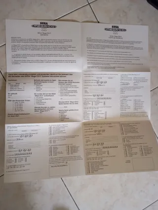 Manual y Garantía SEGA Mega CD II