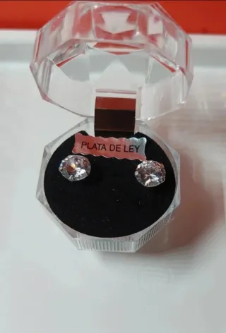 Pendientes de Plata de Ley de 8mm