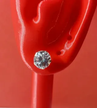 Pendientes de Plata de Ley de 8mm