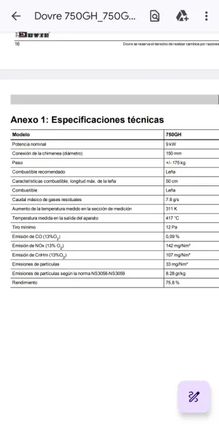 Estufa de leña Dovre