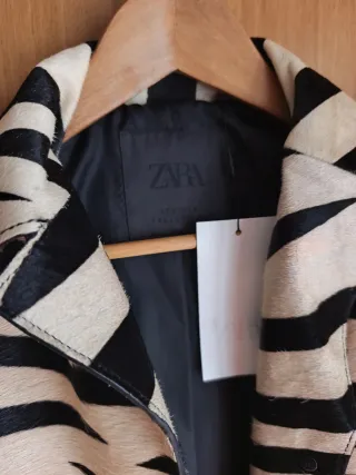 Abrigo Piel Zara