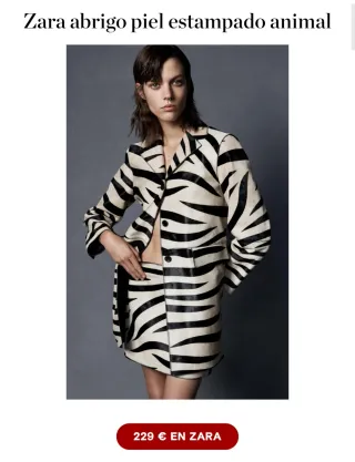 Abrigo Piel Zara