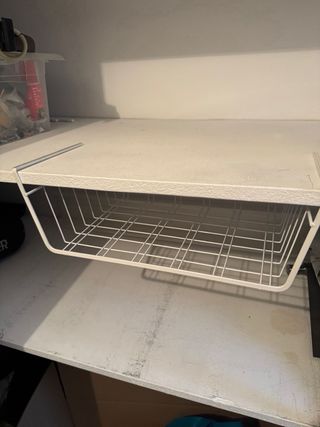 Pack 4 cestas organizadoras metálicas blancas