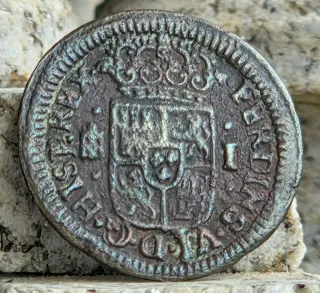 Moneda 1 Maravedí 1747 Segovia Fernando VI