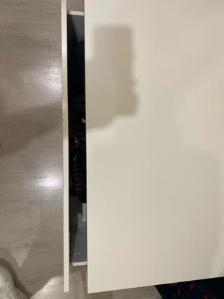 Baúl cómoda Ikea beige y azul