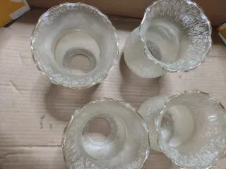 4 tulipas de cristal para lámpara