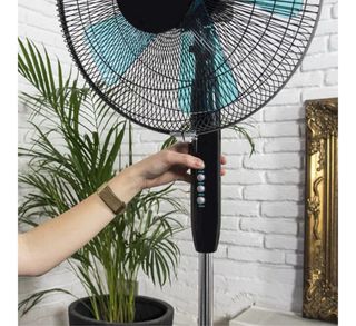 Ventilador Cecotec Pie Negro/Azul