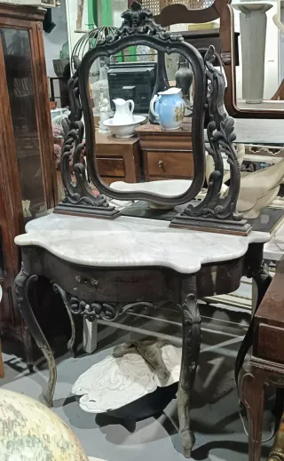 Tocador peinadora antiguo caoba cubano