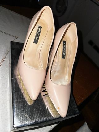 Scarpe con tacco rosa taglia 37