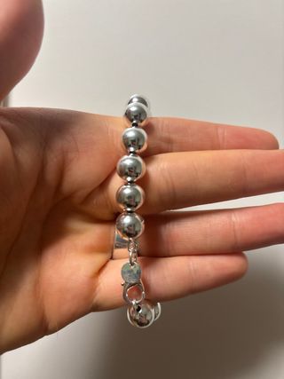Pulsera Bolas Plata 20cm