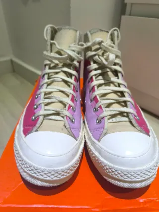 Zapatillas Converse Altas Rosas y Moradas