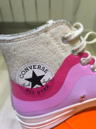 Zapatillas Converse Altas Rosas y Moradas