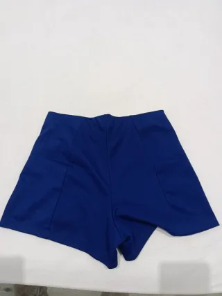 Shorts Stradivarius Azul con Cremallera
