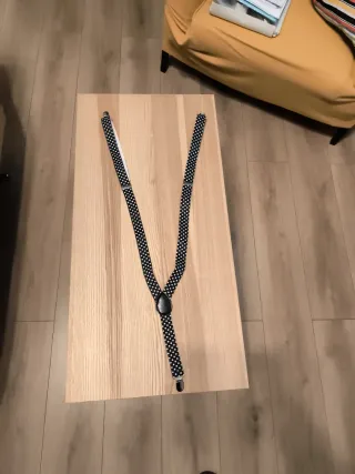 Bretelle uomo pois bianchi