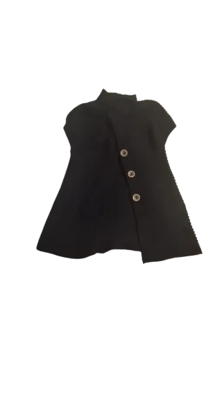 Gilet donna nero con bottoni