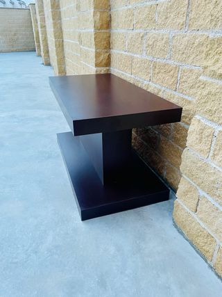 Mesa de centro moderna madera oscura