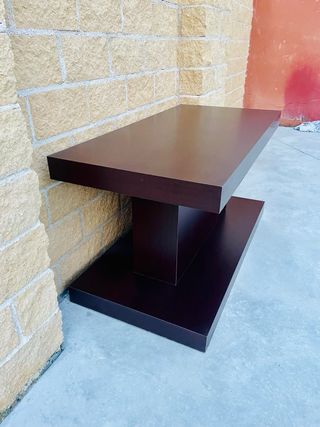 Mesa de centro moderna madera oscura