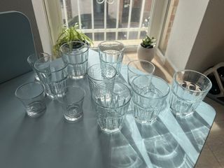 Lote de vasos de cristal