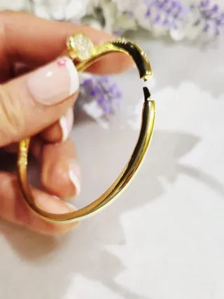 Pulsera Clavo Giratorio Chapado Oro 18K