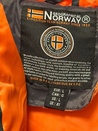 Chaqueta de plumas gris Norway