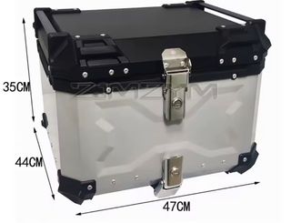 Caja superior moto negra acolchada