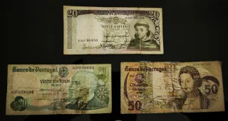 Lote 3 Billetes Portugueses Antiguos Escudos