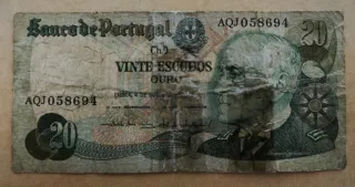 Lote 3 Billetes Portugueses Antiguos Escudos