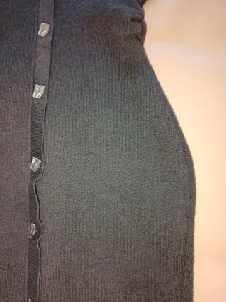 Vestido Zara gris botones joya