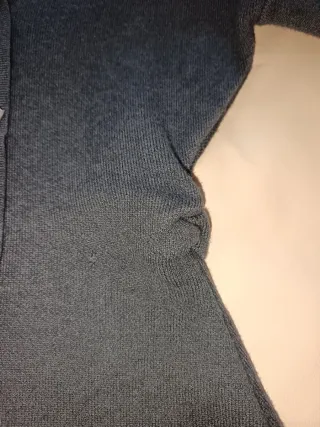 Vestido Zara gris botones joya