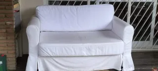 Sofá 2 plazas Ikea blanco desenfundable