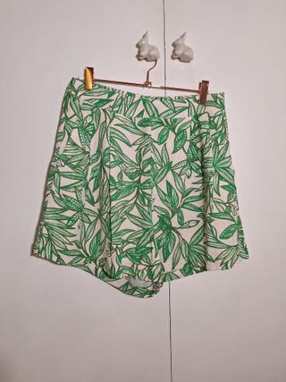 Bermudas Zara Algodón y Lino Estampadas