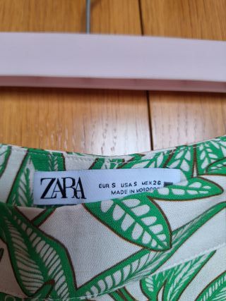 Bermudas Zara Algodón y Lino Estampadas