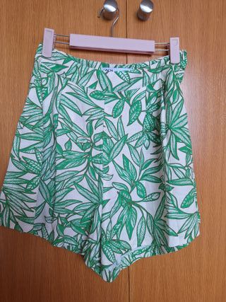 Bermudas Zara Algodón y Lino Estampadas