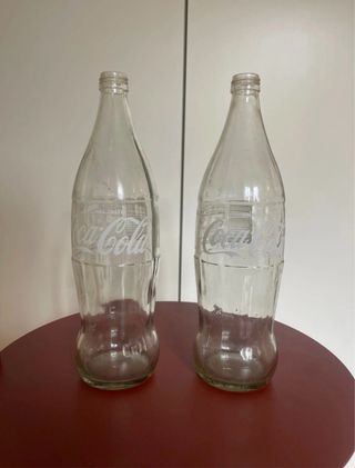 2 bottiglie Coca Cola vintage 1L