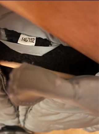 Chaqueta acolchada gris niño