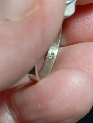 Anillo Plata Ley cuarzo en bruto