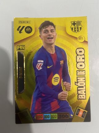Cromo Panini FC Barcelona pedri Balón de Oro